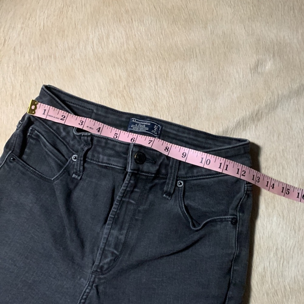 ABERCROMBIE & FITCH Simone High Rise Super Skinny Black Jeans / JEGGINGS Size 4L - Picture 5 of 9